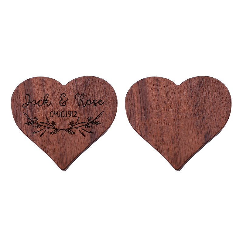 Hộp Đựng Nhẫn Bằng Gỗ Trơn Kèm Nắp Đậy Sắp Xếp Gọn Gàng