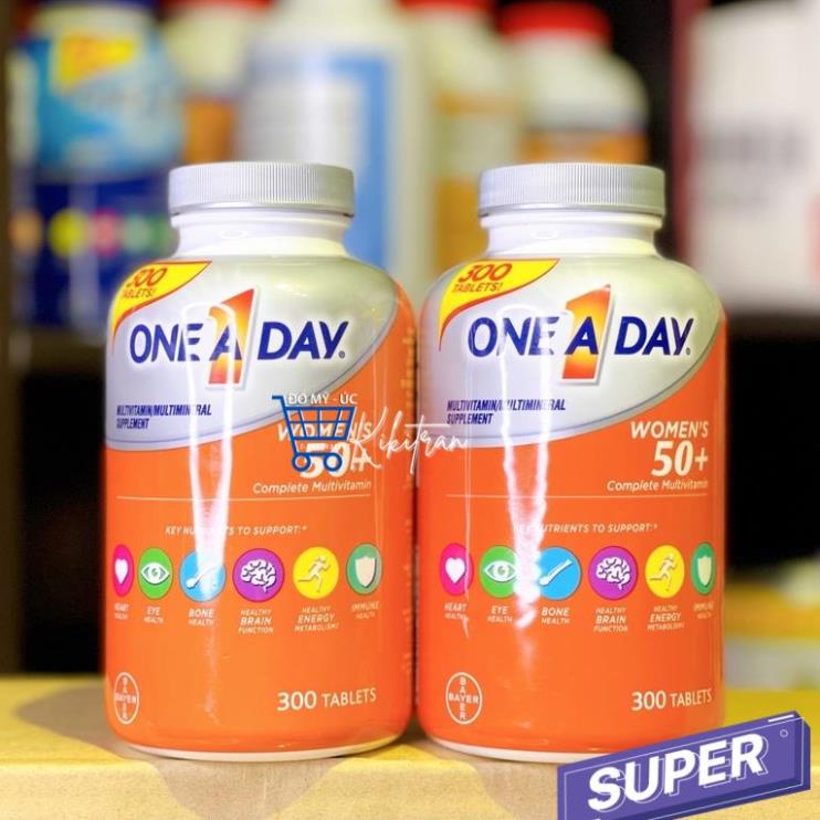 Viên uống Vitamin Tổng Hợp One A Day Women's 50+ Multivitamin, TPCN Mỹ cho Nữ trên 50 tuổi (300 Viên)