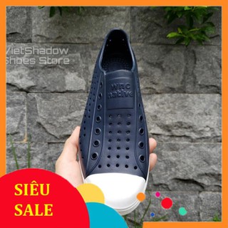PR7 Giày nhựa đi mưa giới tính - chất nhựa xốp siêu nhẹ, ko thấm nước - Màu xanh Navy 7