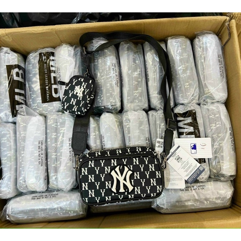 Túi MLB TQXK Dây rút bucket monogram, Túi Xách Đeo Vai Phong Cách thời trang