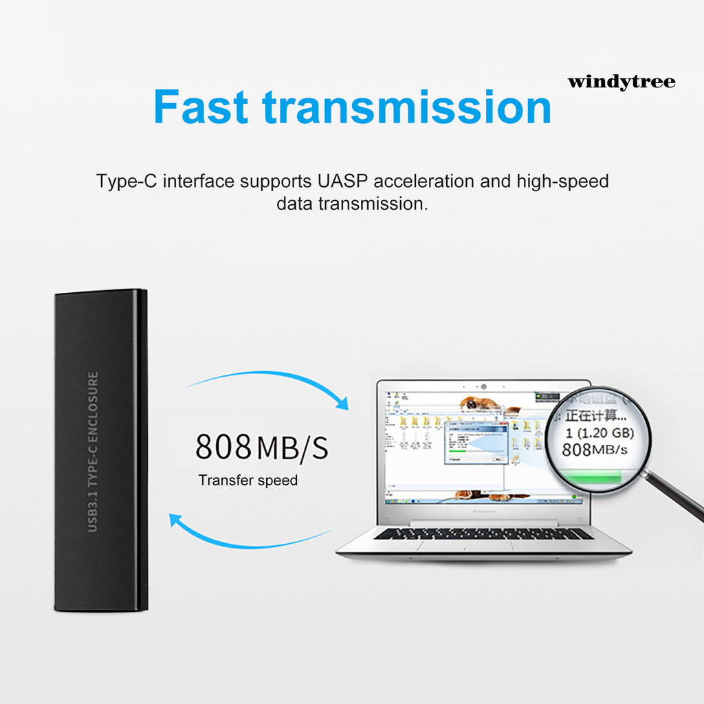 Ổ Cứng Di Động Chuyển Đổi Usb3.1 Sang M.2 Ngff / Nvme Dual Proto 10gbps M.2 Ssd | BigBuy360 - bigbuy360.vn
