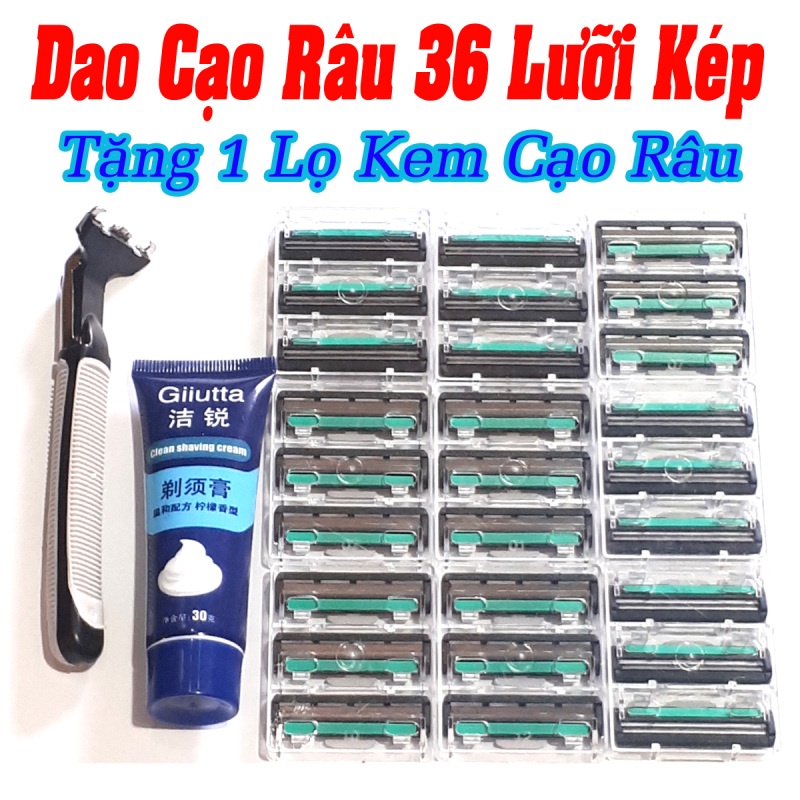 Set Dao Cạo Râu 36 Lưỡi+Kem Cạo Râu Npp Phùng Trúc Mai