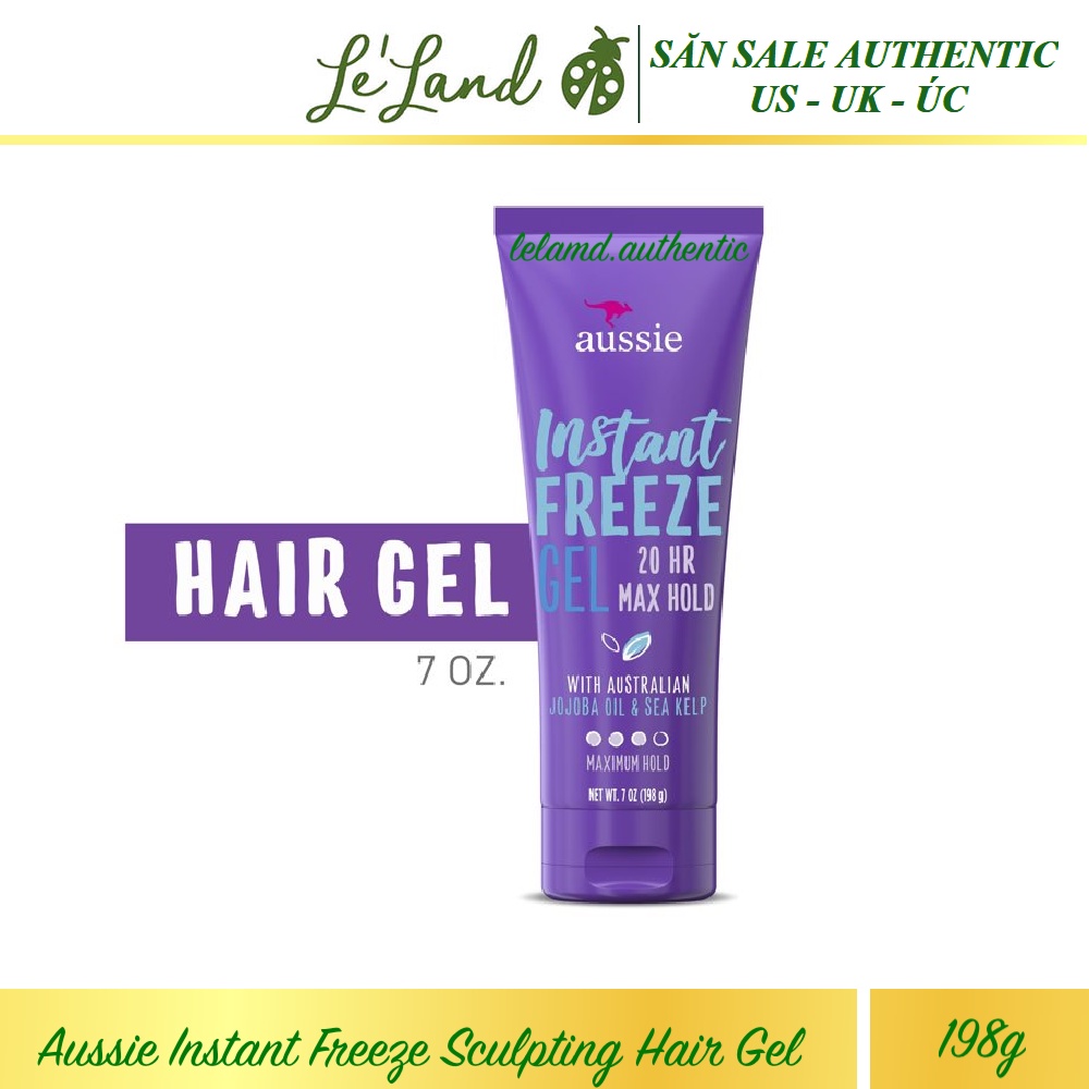 Bill US - Gel tạo kiểu tóc Aussie Instant Freeze Sculpting Hair Gel 198g