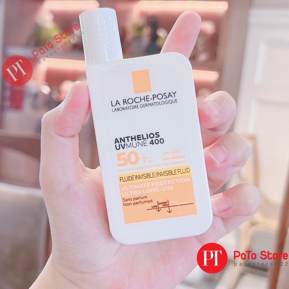 Kem Chống Nắng Laroche Posay Anthelios Fluide Invisible Uvmune 400 SPF50+, set kem chống nắng + xịt khoáng mini 50ml