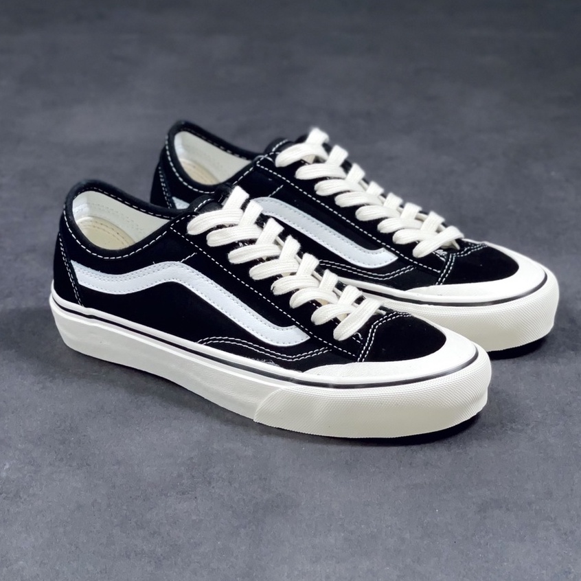 Vans Style 36 Cecon SF Giày Thể Thao canvas Cổ Thấp Họa Tiết Cá Voi Đen Trắng Phong Cách retro Kwon Chi - 1036