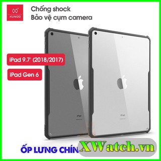 Ốp lưng XUNDD iPad Air 1 /2 , ipad new 9.7 2017 2018 , Mặt lưng trong, Viền TPU, Chống sốc (Đen)