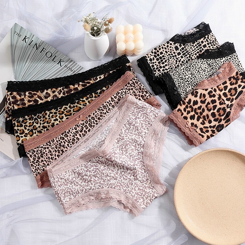 Quần lót nữ thun lạnh su đúc cao cấp siêu mát hoạ tiết da báo sang chảnh 2339