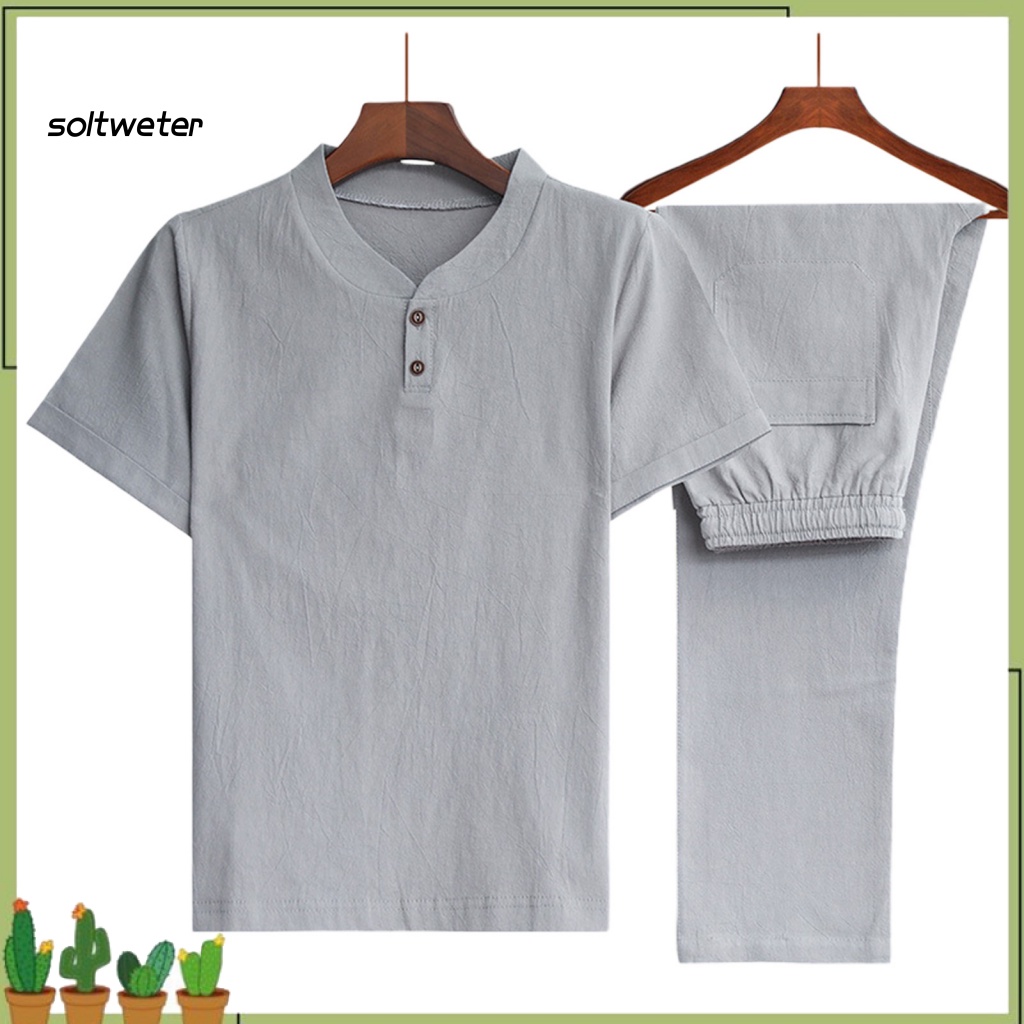 Bộ Trang Phục Lưng Thun Phong Cách Trung Hoa Cho Nam