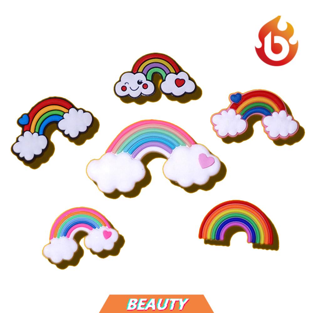 BEAUTY Colorful Patch Glues Scrapbook Decoration Silicone Glue Rainbow Patch Art Craft Cartoon DIY Accessories Handmade Phone Case Decor PVC Stickers