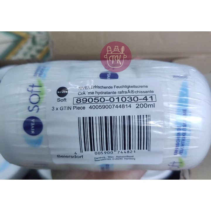 [MẪU MỚI NHẤT] Kem dưỡng Nivea Soft nội địa Đức 200ml