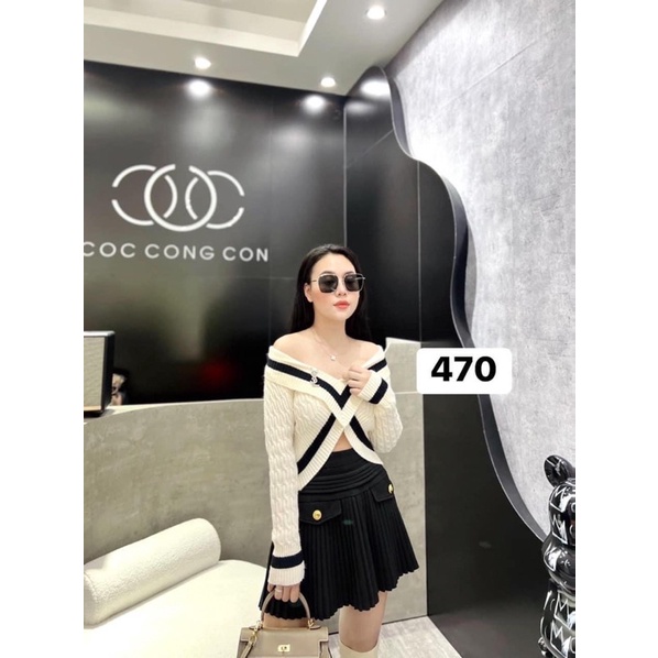 ÁO LEN CỔ TIM PHỐI GẠCH NỔI ĐAN CHÉO