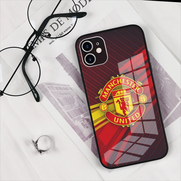 Ốp lưng kính đẹp Logo MANCHESTER UNITED sang trọng Iphone 7/7Plus/8/8Plus/X/Xs/Xs Max/11/11 Promax/12/12 Promax OK-97