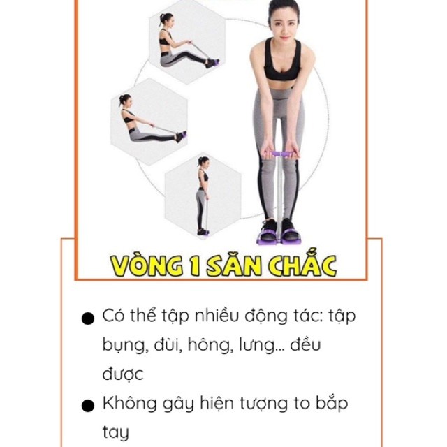 (Có video] Dây kéo lò xò tập lưng bụng Tummy Trimmer hàng cao cấp siêu chắc chắn - dây tập tại nhà đơn giản hiệu quả