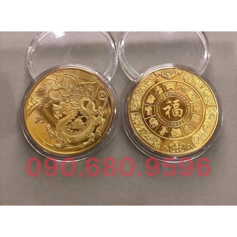Bộ Tiền Xu 12 Con Giáp Kèm Hộp Sang Trọng, Phong Thuỷ May Mắn