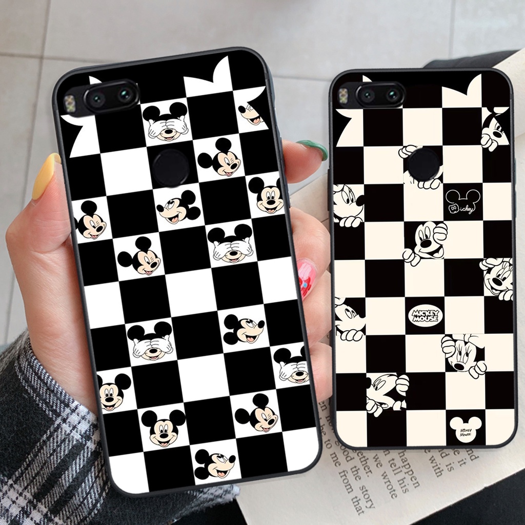 Ốp lưng Xiaomi Mi A1 / MI 5X trái tim họa tiết caro, mikey họa tiết beabrick kaws cute