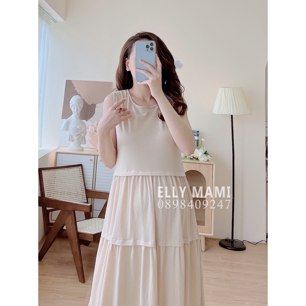 ( 40kg - 85kg ) Đầm Bầu , Suông Nhiều Màu Kẻ , Cổng Vuông , Cánh Tiên Form Dễ Mặc Thoải Mái Suốt Thai Kì &amp; Sau Sinh