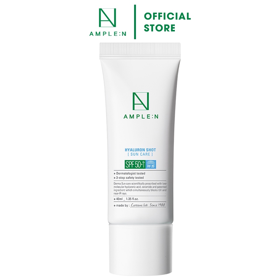 Kem chống nắng AMPLE:N Hyaluronshot Suncare SPF50+ IRF20 40ml