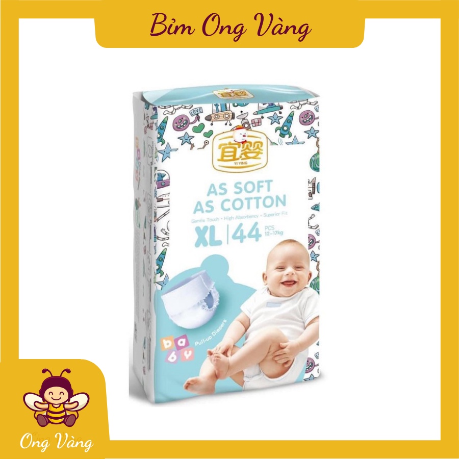 Bỉm dán, Bỉm quần Yiying baby tên lửa size S, M, L, XL, XXL, XXXL, 36 - 72 miếng, Hàng nội địa Trung