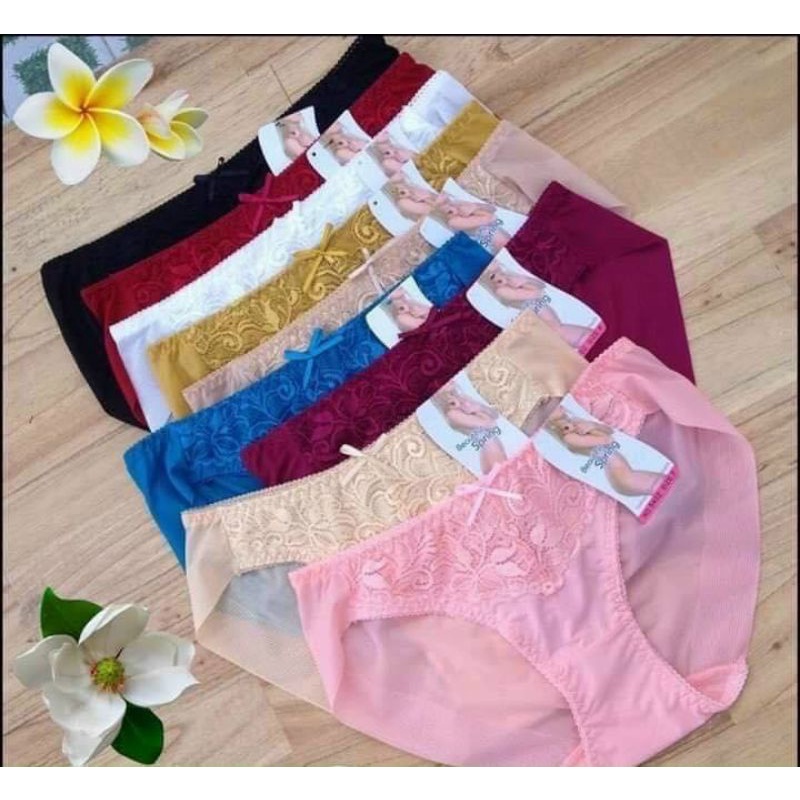 Quần lót nữ Spring cao cấp, chất vải ren mềm mịn đằng trước cực chất và siêu khiêu gợi , FREESIZE v3