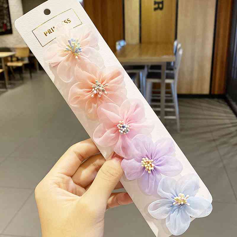 Bộ 5 chiếc kẹp tóc công chúa dễ thương cho bé gái