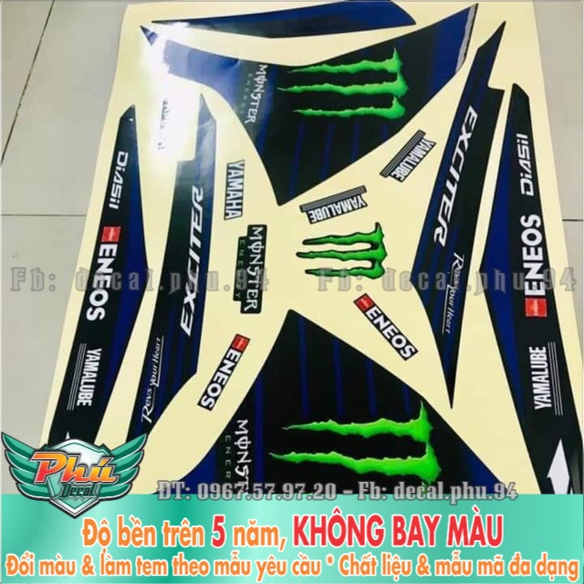 Tem rời cover Exciter 150 ENEOS -1