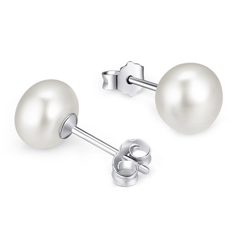 Bông Tai Đính Ngọc Trai Giả Dễ Thương 7mm