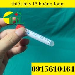 túi 100 Ống nghiệm nhựa dẻo PP màu trắng có nắp đỏ không nhãn , có nhãn 5ml