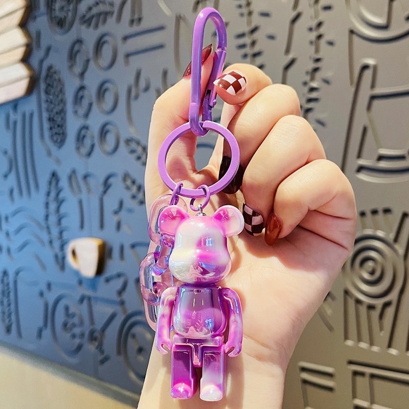 Móc Khoá Gấu Bearbrick độc đáo A30, Móc Chìa Khoá Gấu Trộn Màu Thời trang