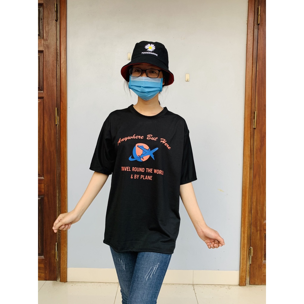 Áo thun phông tay lỡ nữ form rộng unisex chất dày đẹp ATL891