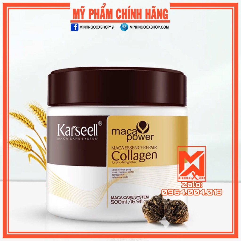 KEM Ủ TÓC COLLAGEN KARSEELL DẠNG HŨ 500ML - CHÍNH HÃNG