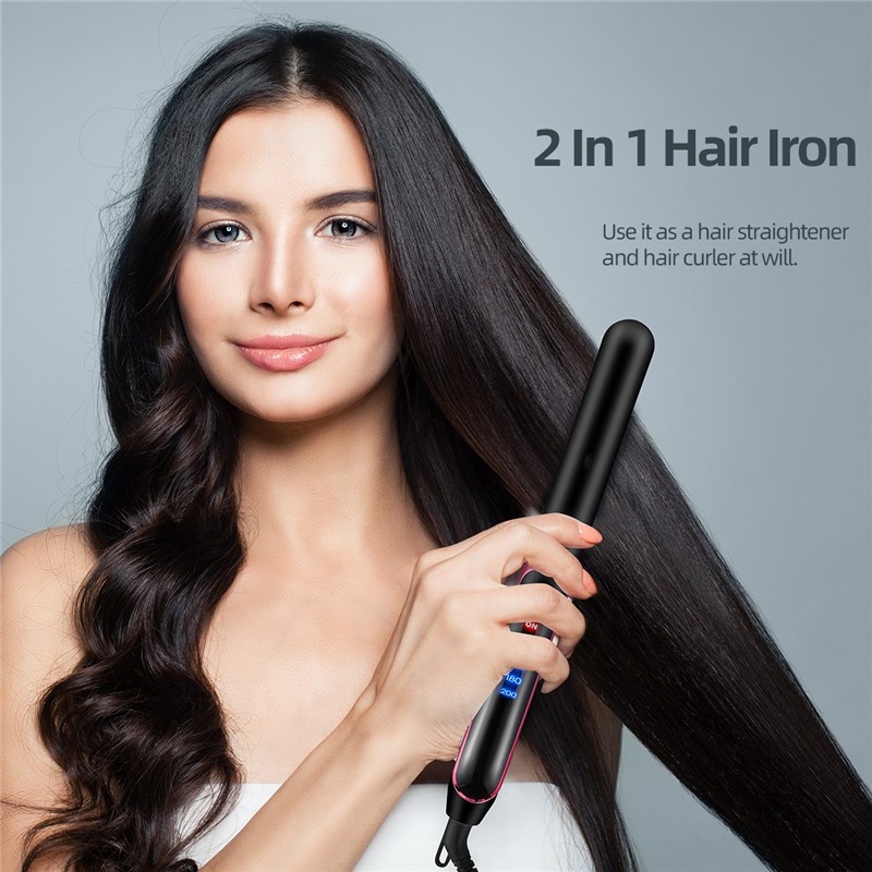Máy ép duỗi tóc, uốn tóc xoăn Hàn Quốc 3in1, thanh gốm là tóc nhanh, giúp kẹp thẳng tóc tránh hư tổn, BH 24 tháng