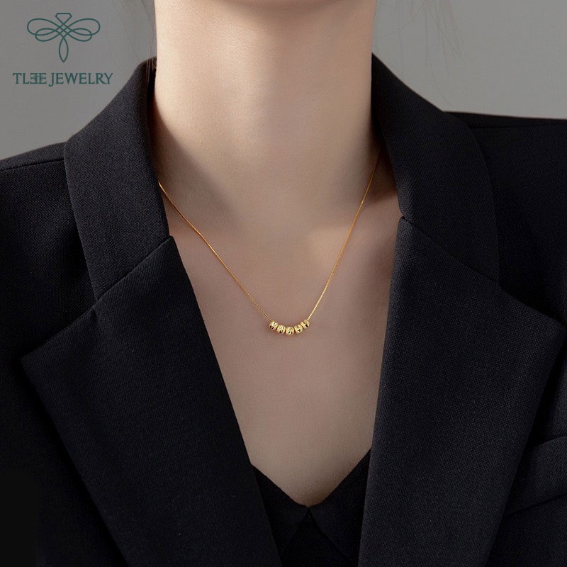 Dây chuyền bạc nữ TLEE mẫu dây năm viên bi bạc TleeJewelry D0204