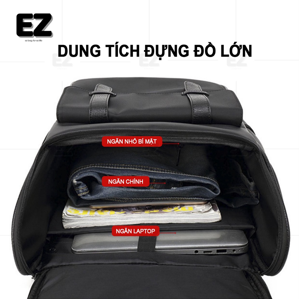Balo đi học thời trang unisex chống thấm nước BLU14, Balo học sinh đựng laptop 15.6 inch cao cấp