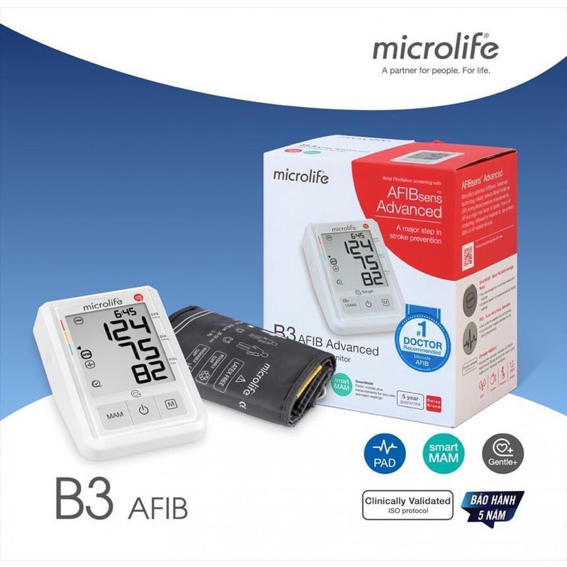 MÁY HUYẾT ÁP MICROLIFE B3 AFIE