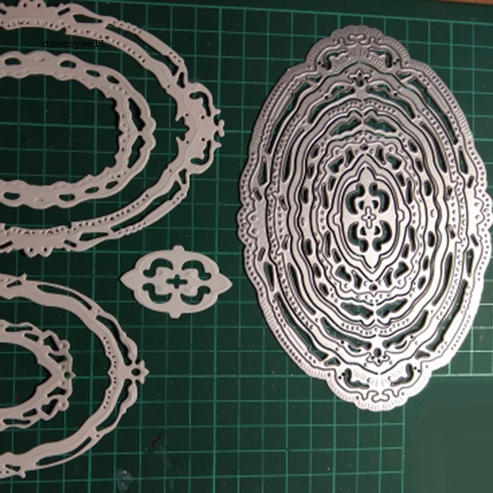 Set khuôn cắt giấy trang trí DIY hình oval tính tế đẹp mắt