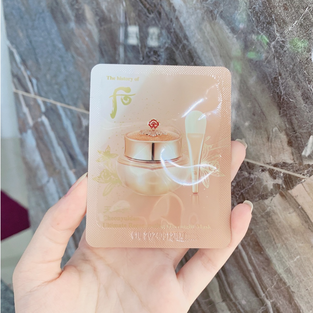Mặt nạ ngủ tái tạo da Whoo Ultimate regenerating overnight mask 4ml -trẻ hóa ,se nhỏ lỗ chân lông - Tado Cosmetics Store
