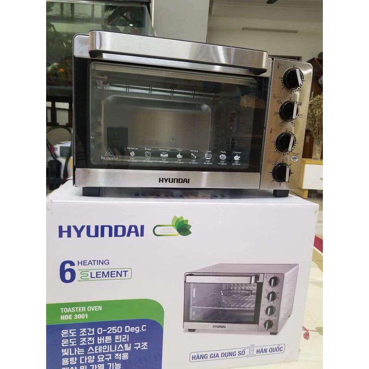 Lò Nướng Hyundai CHÍNH HÃNG HDE 3000S/ HDE 3001S/ HDE 3002S, Bếp Nướng Điện Kết Cấu Thép Không Gỉ