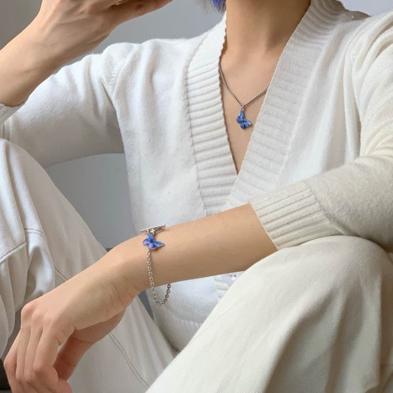 Vòng Đeo Tay/ Đeo Cổ Hình Bướm Phong Cách Cổ Điển