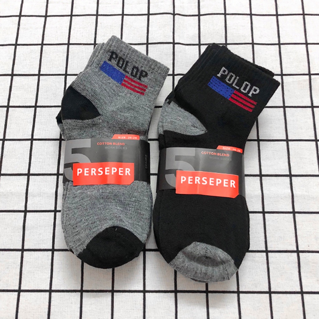 Combo 10 đôi tất, vớ nam cổ cao cotton co dãn chống hôi chân thấm mồ hôi thoáng mát
