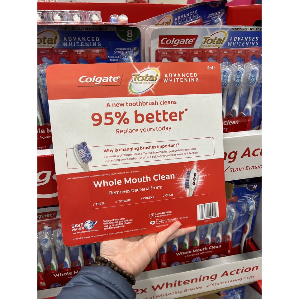 🦷🦷 Set bàn chải đánh răng Colgate Total 8 cây