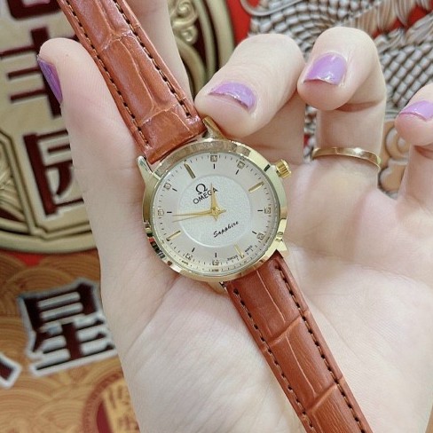 Đồng hồ nữ Omega, dây da mềm, hai màu nâu và đen, hàng full box, thẻ bảo hành 12 tháng - Dongho.omega | BigBuy360 - bigbuy360.vn