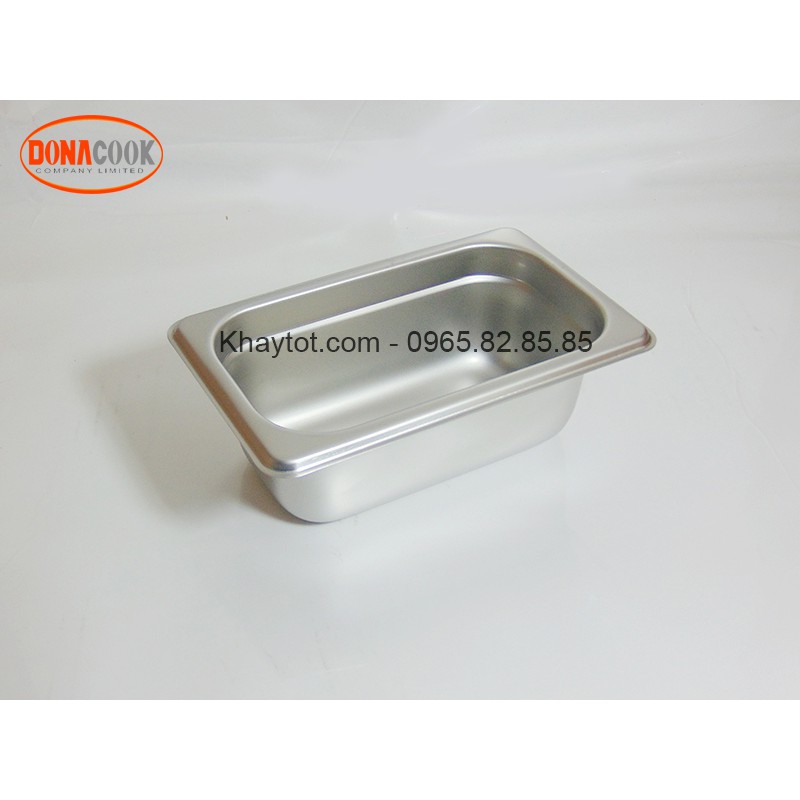 KHAY INOX TOPPING TRA SƯA 1/9-65MM ( KHÔNG NẮP)