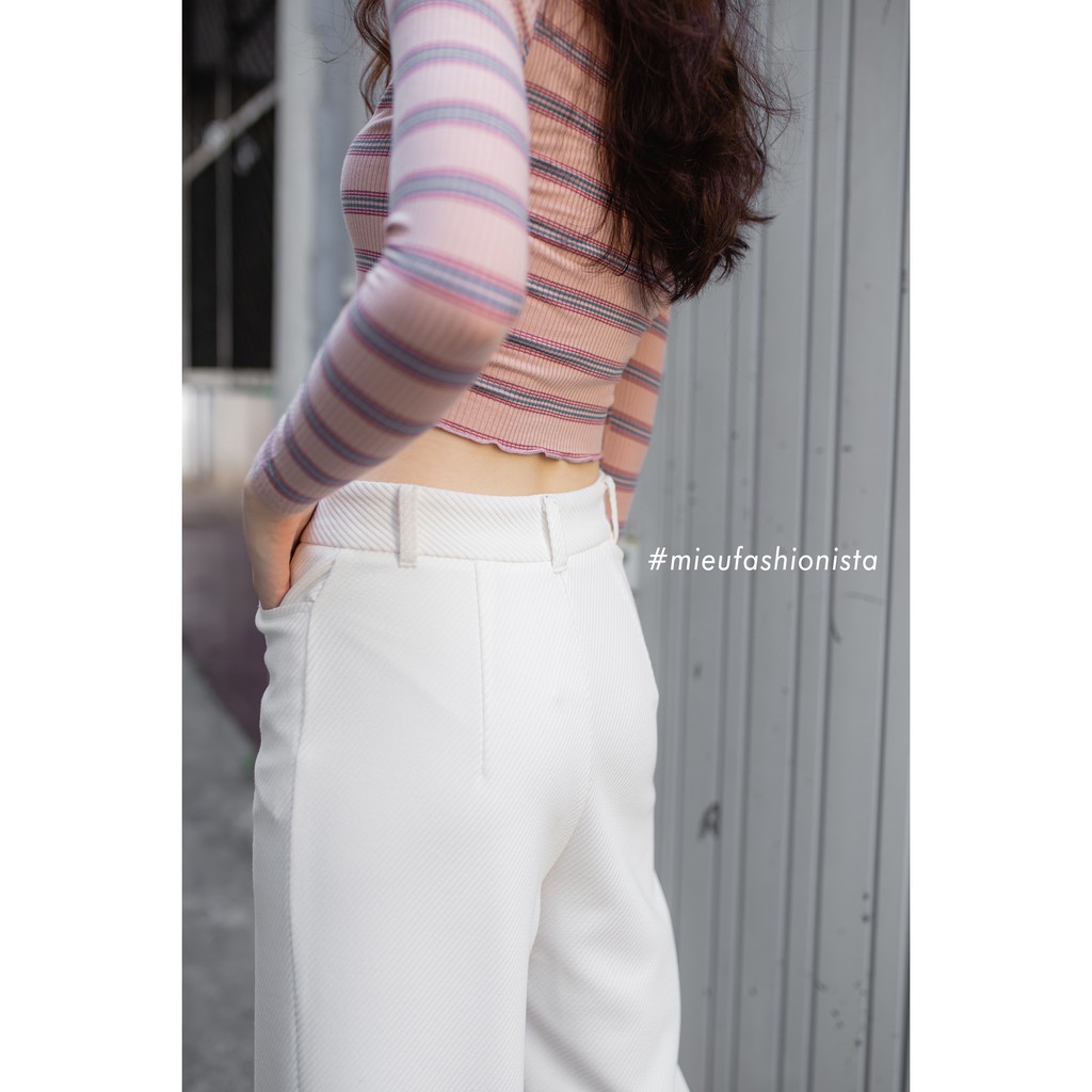 [ Miều ] Quần dài ống suông trơn Stretch Pant