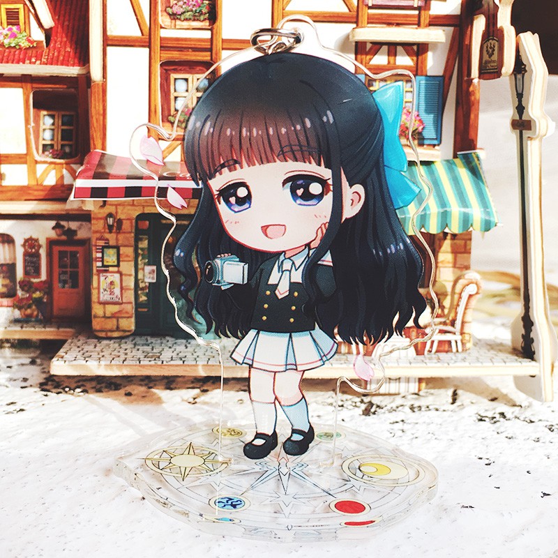 Standee kèm móc khóa mica Sakura Card Captor - Thủ lĩnh thẻ bài - Yue - yukito - touya - Tomoya - Sakura - Syaoran