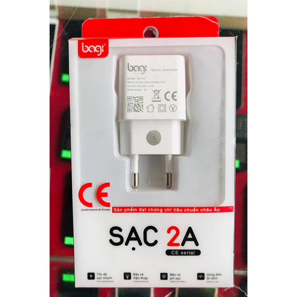 Cốc Sạc BaGi 2A CE-M52