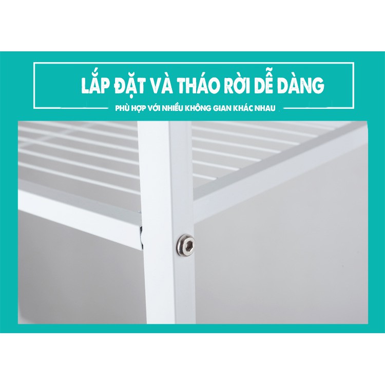 [Mã LIFE50KALL giảm 10% đơn 200K] Kệ Sắt 4 Tầng Mắt Lưới (K4T01)