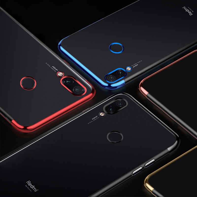 Ốp điện thoại mạ viền đẹp mắt cho Xiaomi Redmi 9A 9C Note 10 9S 9 8 8T 7 6 Pro case