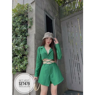 N.T BIGSIZE set vest croptop