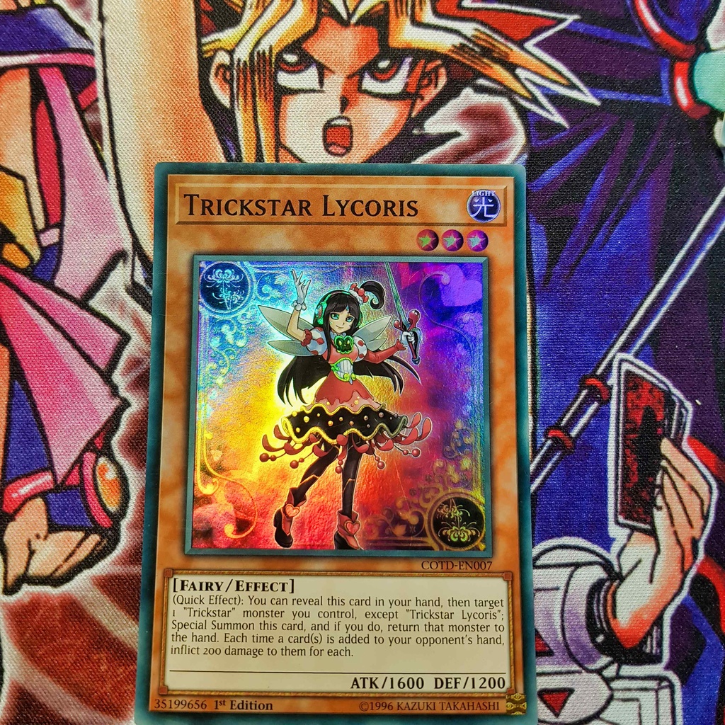Thẻ bài Yugioh chính hãng | Trickstar Lycoris | COTD Super rare.