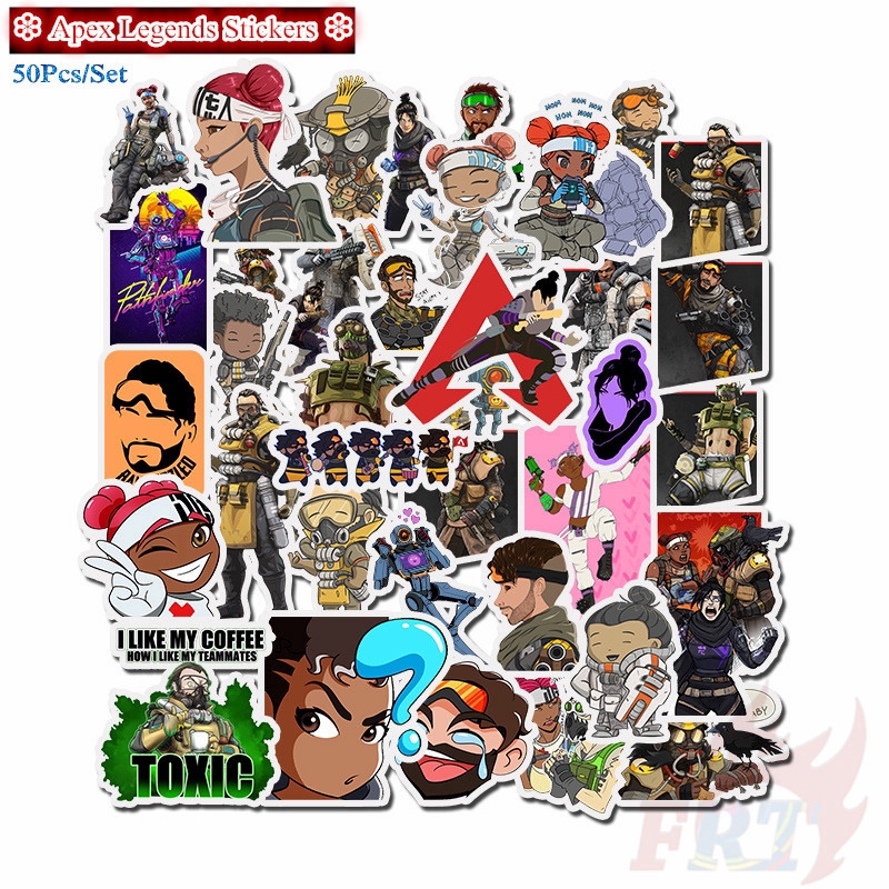 ❉ Apex Legends Giấy và decal dán tường ❉ 50Pcs/Set Games Mixed Doodle Stickers